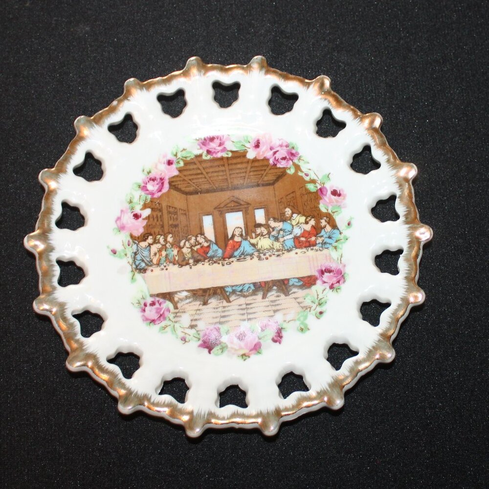 Vintage Last Supper Religious Plate